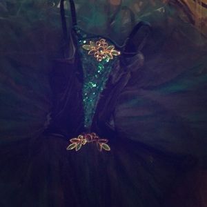 Revolution dance costume teal and sea green